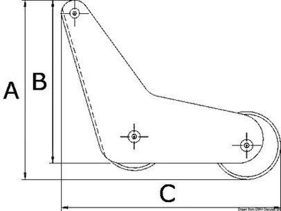 pramčana vodilica preklopna univerzalna za sidra 11-20 kg - za 48.472.01/03/05