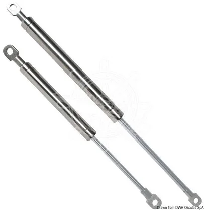 plinska opruga-zadržač - inox, tip oko-oko, 432 mm, otpor 25 kg