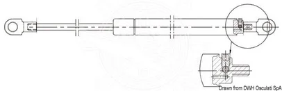 plinska opruga podesivog kapaciteta - inox, tip oko-oko, 972 mm, 160 kg