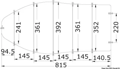 cerada za otvorena plovila s centralnom konzolom - 700/780x270 cm, siva