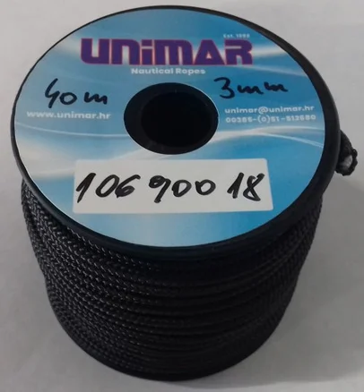 Konop Mini Roll Unimar 3 mm crni (20m)