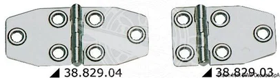 šarnir od sjajnog inoxa 1,5 mm - 102x46 mm