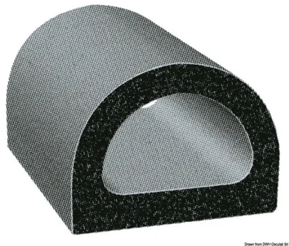 samoljepivi rubni profil od gume - bijeli, baza 17,5 mm