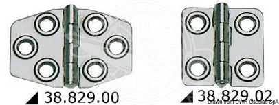 šarnir od sjajnog inoxa 1,5 mm - 44x46 mm