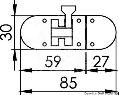 zasun od sjajnog inoxa - 85x30 mm