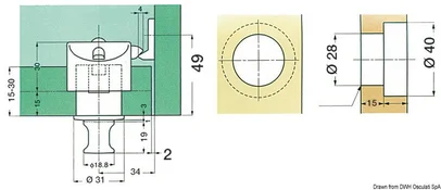 zatvarač Push Knob za vratašca i ladice ''Sugatsune Pkl-08'' - bijeli