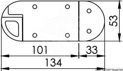 zatvarač vrata na oprugu od sjajnog inoxa - 134x53x16 mm