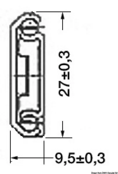 klizač za ladice od inoxa - 305 mm