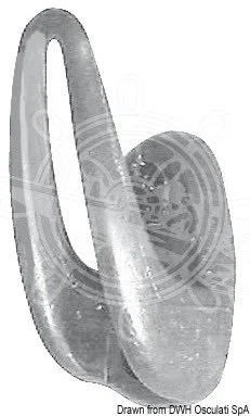 kukica za odijela od plastike - 55x24 mm, baza 24x35 mm