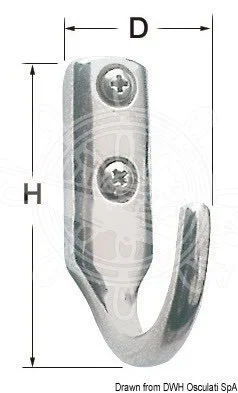 kuka od sjajnog inoxa - 25x41 mm