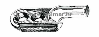 kukica za razne upotrebe - od krom. mesinga, 43x13x14 mm