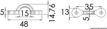 mostić - inox, 6x61 mm