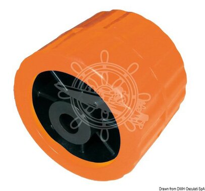 bočni valjak - tehnopolimer jezgra 100 x 75 x 15 mm - narančasti