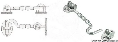 kuka-zatvarač vratiju - od inoxa, 100 mm