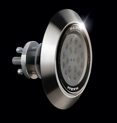 Svjetlo podvodno LED 90mm inox 316L sa navojnom šipkom za uzemljenje