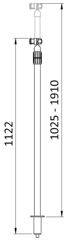 Teleskopski stupić za vanjski tuš Rocky