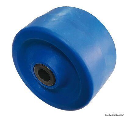 bočni valjak - tehnopolimer jezgra 135 x 75 x 22 mm - plavi