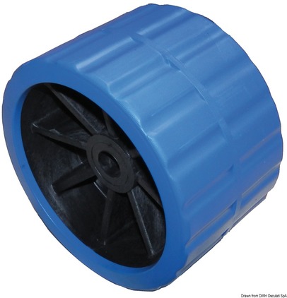 bočni valjak - tehnopolimer jezgra 120 x 75 x 18,5 mm - plavi
