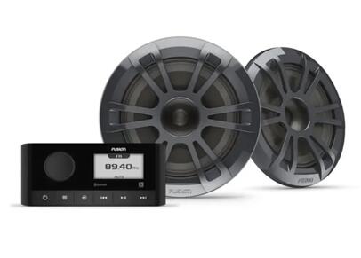 komplet Fusion stereouređaja MS-RA60 i zvučnika serije EL Sports - crni