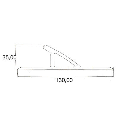 profilni bokoštitinik za gumenjake H 130 crni (kolut 24 m)