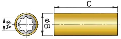 Ležaj za osovinu O 25 izvana od derlynga O 1" 1/2 L.=100 mm