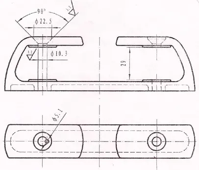 zjevača sa koloturima - inox, baza 40x205 mm