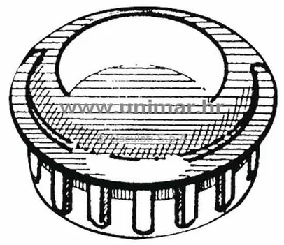 poklopac/čep - krom. plastika, za cijev 25 mm