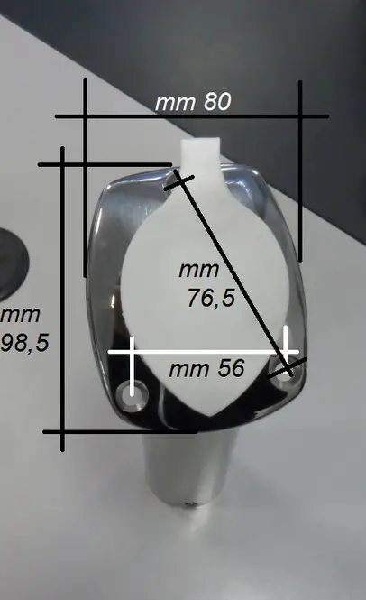 nosač štapa za pecanje - inox, nagnut pod 60°, 250 mm