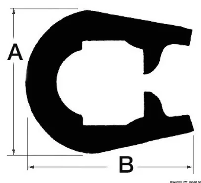 terminal za bokoštitnike - crni PVC, 18x26 mm