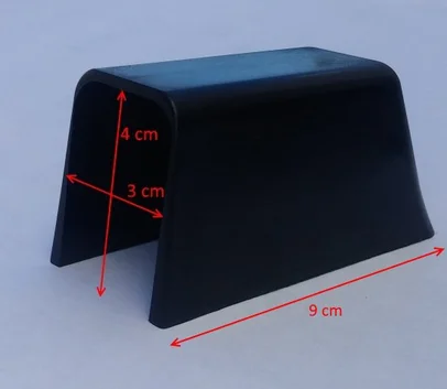 terminal za bokoštitnike - crni PVC, 30x38 mm