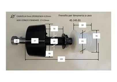 Zadnja kočnica od plastike i metala