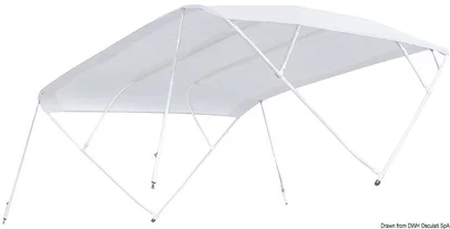 tenda - bimini TESSILMARE Shade Master Fish - 3 luka, širina 160/180 cm, bijela