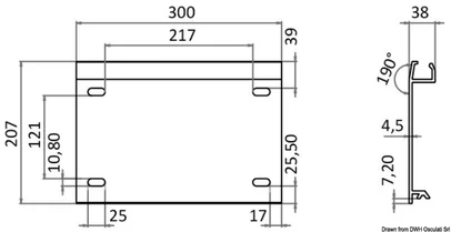 klizna vodilica za noge stolica - za cijevi 73 mm, za teleskopske noge