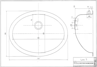 umivaonik - ovalni, inox, 510x390 mm