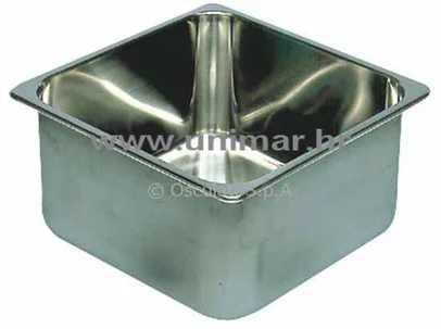 umivaonik - inox, pravokutni, vanjski sa rubom 350x350 mm