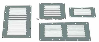 rešetka za ozračivanje prostora - inox, pravokutna, 118x232 mm