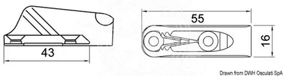 štoper Clamcleats - 3/6 mm, aluminij (CL211MK2)