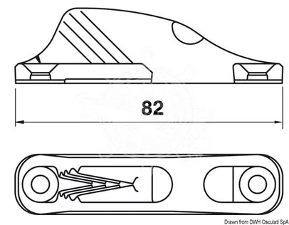 štoper Clamcleats - 3/6 mm, aluminij, eloksiranje tvrdo crno (CL211MK1AN)