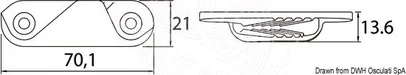 štoper Clamcleats - 3/6 mm, desni, aluminij, specijalni za jedra (CL259)