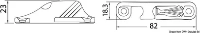 štoper Clamcleats - 3/6 mm, aluminij, lijevi (CL218MK1)