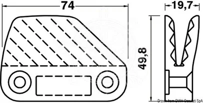 štoper Clamcleats - 6/10 mm, plastika, lijevi (CL207)