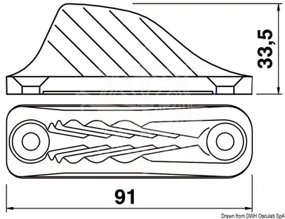 štoper Clamcleats - 6/12 mm, aluminij (CL219)