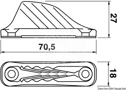 štoper Clamcleats - 4/8 mm, aluminij (CL254)