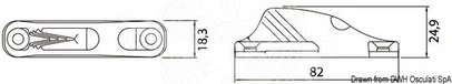 štoper Clamcleats - 3/6 mm, aluminij, za boom (CL702)