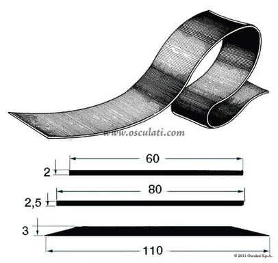 profil za kobilicu ili za bok gumenjaka od EPDM - 110x3 mm, sivi