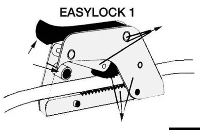 štoper EASYLOCK - trostruki, crni