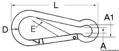 karabin od inoxa 70 mm