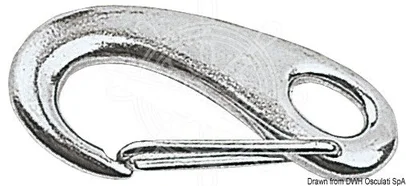 karabin od inoxa sa otvaranjem na oprugu 100 mm