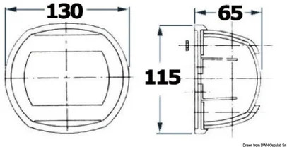 svjetlo navig. Maxi 20 - zeleno desno 112,5° 12V - bijelo kučište