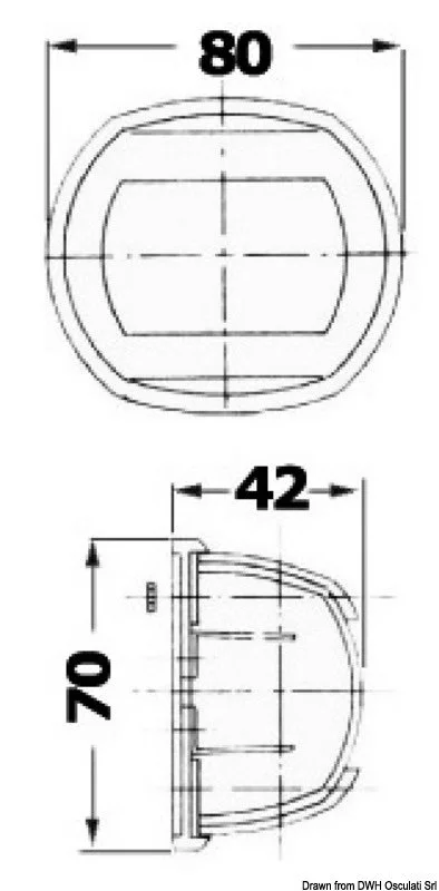 svjetlo navig. Compact 12 zeleno desno 112,5° - crno kučište